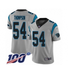 Youth Carolina Panthers #54 Shaq Thompson Silver Inverted Legend Limited 100th Season Football Jersey