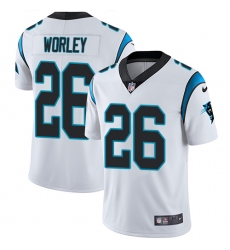 Youth Nike Carolina Panthers #26 Daryl Worley White Vapor Untouchable Limited Player NFL Jersey