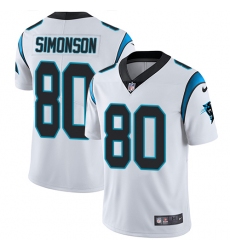 Youth Nike Carolina Panthers #80 Scott Simonson White Vapor Untouchable Limited Player NFL Jersey