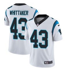 Men's Nike Carolina Panthers #43 Fozzy Whittaker White Vapor Untouchable Limited Player NFL Jersey