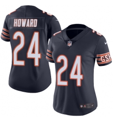 Women's Nike Chicago Bears #24 Jordan Howard Navy Blue Team Color Vapor Untouchable Limited Player NFL Jersey