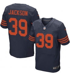 Men's Nike Chicago Bears #39 Eddie Jackson Elite Navy Blue Alternate NFL Jersey