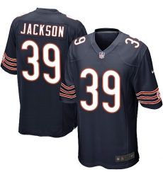 Men's Nike Chicago Bears #39 Eddie Jackson Game Navy Blue Team Color NFL Jersey