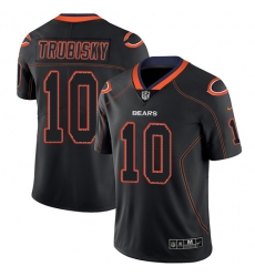 Men's Nike Chicago Bears #10 Mitchell Trubisky Limited Lights Out Black Rush NFL Jersey