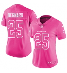 Women's Nike Cincinnati Bengals #25 Giovani Bernard Limited Pink Rush Fashion NFL Jersey