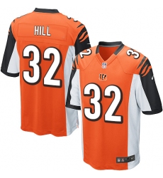 Men's Nike Cincinnati Bengals #32 Jeremy Hill Game Orange Alternate NFL Jersey