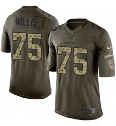 Men's Nike Cincinnati Bengals #75 Jordan Willis Elite Green Salute to Service NFL Jersey