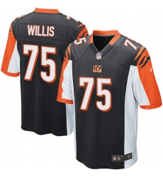 Men's Nike Cincinnati Bengals #75 Jordan Willis Game Black Team Color NFL Jersey