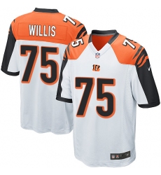 Men's Nike Cincinnati Bengals #75 Jordan Willis Game White NFL Jersey