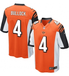 Men's Nike Cincinnati Bengals #4 Randy Bullock Game Orange Alternate NFL Jersey
