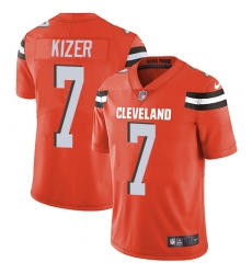 Men's Nike Cleveland Browns #7 DeShone Kizer Orange Alternate Vapor Untouchable Limited Player NFL Jersey
