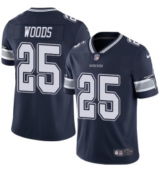 Men's Nike Dallas Cowboys #25 Xavier Woods Navy Blue Team Color Vapor Untouchable Limited Player NFL Jersey