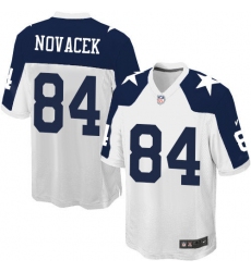 Men's Nike Dallas Cowboys #84 Jay Novacek Game White Throwback Alternate NFL Jersey