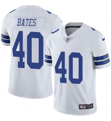 Men's Nike Dallas Cowboys #40 Bill Bates White Vapor Untouchable Limited Player NFL Jersey