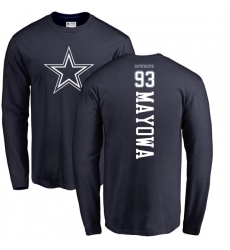 NFL Nike Dallas Cowboys #93 Benson Mayowa Navy Blue Backer Long Sleeve T-Shirt