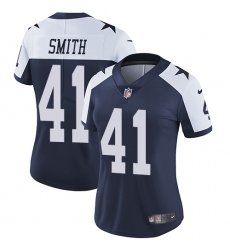 Women's Nike Dallas Cowboys #41 Keith Smith Elite Navy Blue Throwback Alternate NFL Jersey