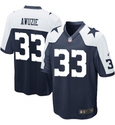 Men's Nike Dallas Cowboys #33 Chidobe Awuzie Game Navy Blue Throwback Alternate NFL Jersey