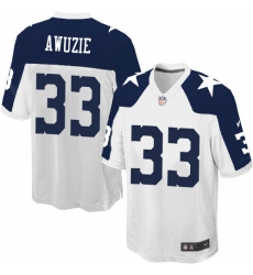 Men's Nike Dallas Cowboys #33 Chidobe Awuzie Game White Throwback Alternate NFL Jersey