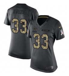 Women's Nike Dallas Cowboys #33 Chidobe Awuzie Limited Black 2016 Salute to Service NFL Jersey