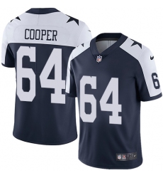 Men's Nike Dallas Cowboys #64 Jonathan Cooper Navy Blue Throwback Alternate Vapor Untouchable Limited Player NFL Jersey