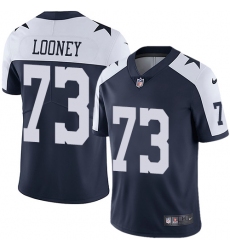 Men's Nike Dallas Cowboys #73 Joe Looney Navy Blue Throwback Alternate Vapor Untouchable Limited Player NFL Jersey