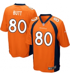 Men's Nike Denver Broncos #80 Jake Butt Game Orange Team Color NFL Jersey