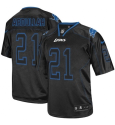 Men's Nike Detroit Lions #21 Ameer Abdullah Elite Lights Out Black NFL Jersey
