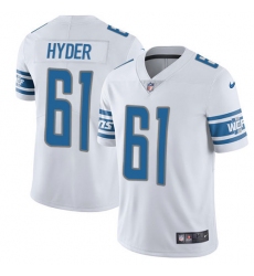 Men's Nike Detroit Lions #61 Kerry Hyder Limited White Vapor Untouchable NFL Jersey