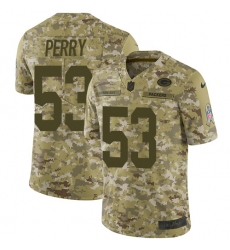 Youth Nike Green Bay Packers #53 Nick Perry Limited Camo 2018 Salute to Service NFL Jersey