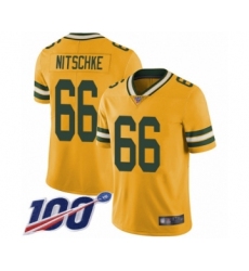 Men's Green Bay Packers #66 Ray Nitschke Limited Gold Rush Vapor Untouchable 100th Season Football Jersey