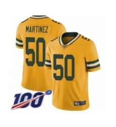 Youth Green Bay Packers #50 Blake Martinez Limited Gold Rush Vapor Untouchable 100th Season Football Jersey