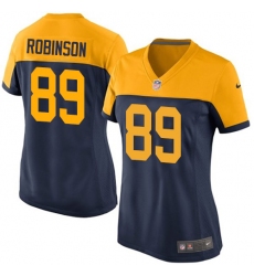 Women's Nike Green Bay Packers #89 Dave Robinson Limited Navy Blue Alternate NFL Jersey