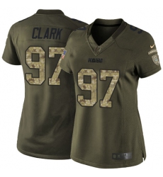 Women's Nike Green Bay Packers #97 Kenny Clark Elite Green Salute to Service NFL Jersey
