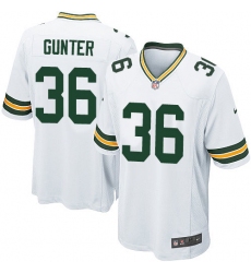 Men's Nike Green Bay Packers #36 LaDarius Gunter Game White NFL Jersey