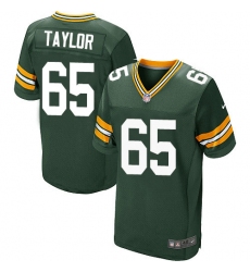 Men's Nike Green Bay Packers #65 Lane Taylor Elite Green Team Color NFL Jersey