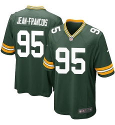 Men's Nike Green Bay Packers #95 Ricky Jean-Francois Game Green Team Color NFL Jersey