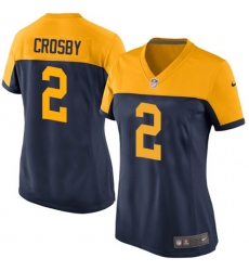 Women's Nike Green Bay Packers #2 Mason Crosby Limited Navy Blue Alternate NFL Jersey