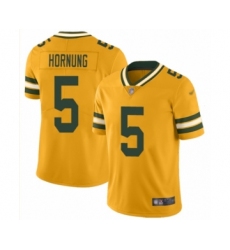 Women's Green Bay Packers #5 Paul Hornung Limited Gold Inverted Legend Football Jersey