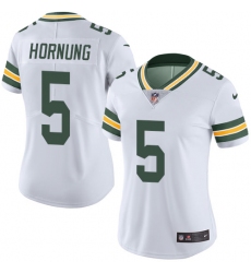 Women's Nike Green Bay Packers #5 Paul Hornung White Vapor Untouchable Limited Player NFL Jersey