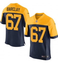 Men's Nike Green Bay Packers #67 Don Barclay Elite Navy Blue Alternate NFL Jersey