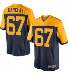 Youth Nike Green Bay Packers #67 Don Barclay Limited Navy Blue Alternate NFL Jersey