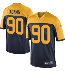 Men's Nike Green Bay Packers #90 Montravius Adams Game Navy Blue Alternate NFL Jersey