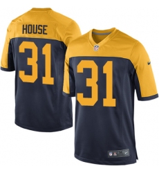 Men's Nike Green Bay Packers #31 Davon House Game Navy Blue Alternate NFL Jersey