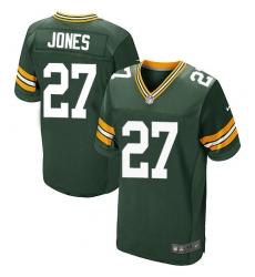 Men's Nike Green Bay Packers #27 Josh Jones Elite Green Team Color NFL Jersey