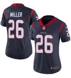 Women's Nike Houston Texans #26 Lamar Miller Elite Navy Blue Team Color NFL Jersey