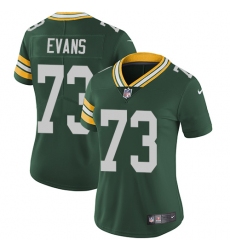 Women's Nike Green Bay Packers #73 Jahri Evans Green Team Color Vapor Untouchable Limited Player NFL Jersey