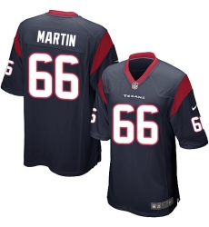 Men's Nike Houston Texans #66 Nick Martin Game Navy Blue Team Color NFL Jersey