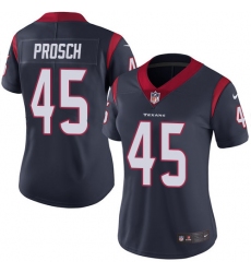 Women's Nike Houston Texans #45 Jay Prosch Limited Navy Blue Team Color Vapor Untouchable NFL Jersey