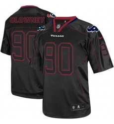 Men's Nike Houston Texans #90 Jadeveon Clowney Elite Lights Out Black NFL Jersey