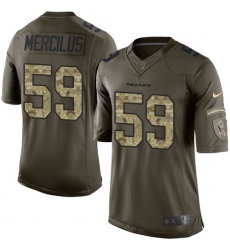Youth Nike Houston Texans #59 Whitney Mercilus Elite Green Salute to Service NFL Jersey